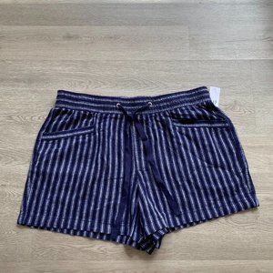 Striped blue and white shorts. M